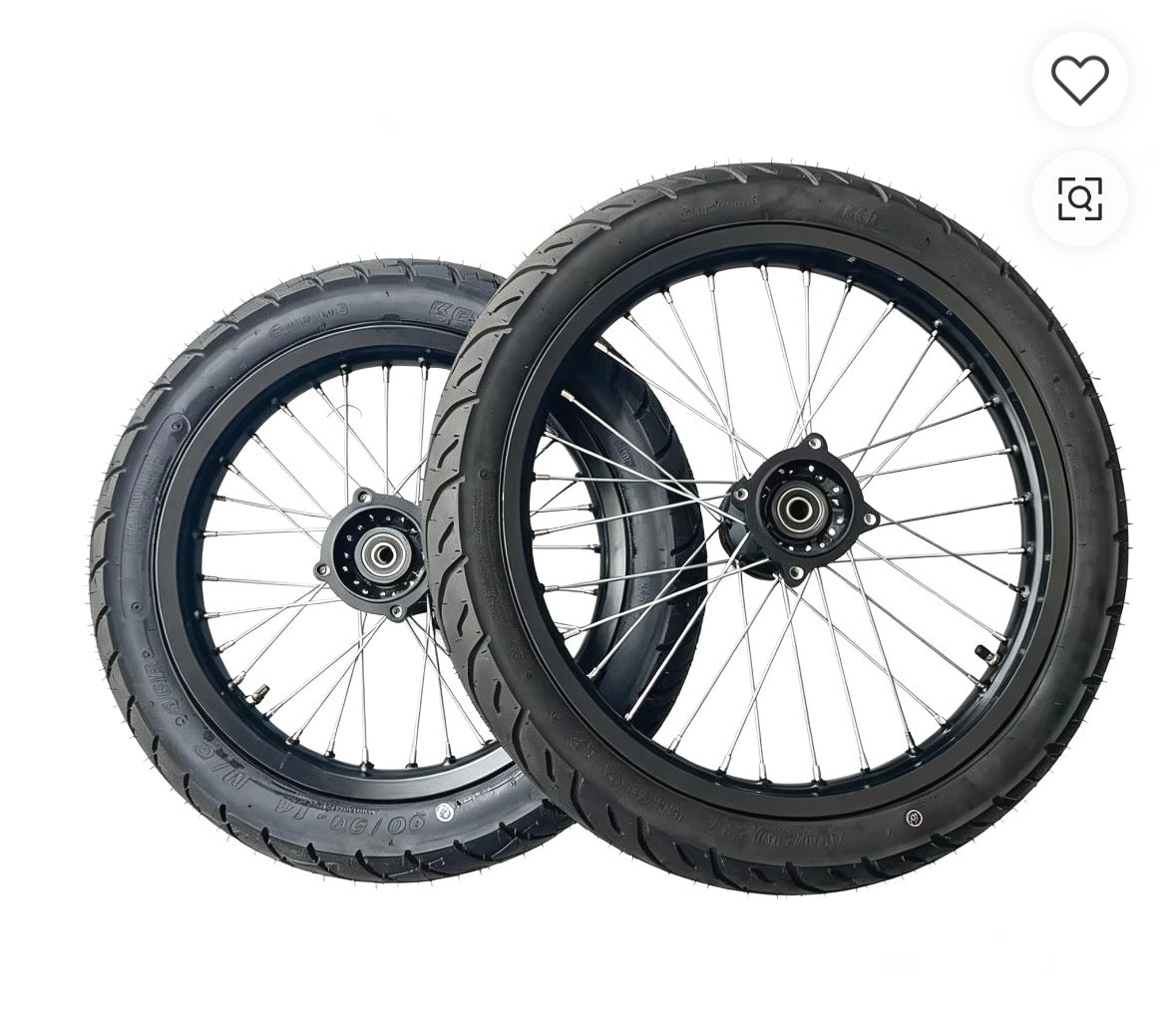 17/14 chrome super moto wheels set for yozma in 10/tuttio/valintinsu